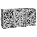 Gabionen-Hochbeete 3 STK. 30x30x50 cm Eisen - Hochbeet für den Garten - Witterungsbeständiges Metall-Gartenbeet, Pflanzenbeet, Blumenhochbeet