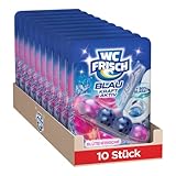 WC FRISCH Kraft Aktiv Blauspüler Blüten-Frische (10er Pack), WC Reiniger für eine sichtbare Reinigung mit blauem Wasser, Duftsteine für einen intensiven WC Duft