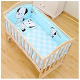 WXJHNYBS Babybett Umrandungen, 4-Seitig,Atmungsaktiv Bettumrandung mit Matratze und Kissen, Babybett Nestchen Bettumrandung für Kinderbett,A-100x58cm