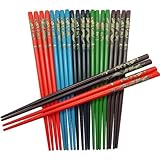 SHINE FARM - Japanisch Essstäbchen (Dragon) - Bambus - 5 Paar