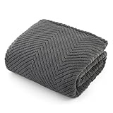 BEDSURE Waschbar Hundedecke Grosse Hunde - 120x100 cm Hundedecke Sofa aus Coral Fleece, Hundedecke Flauschig und Weich, Katzendecke für Katzen, Haustier Decke für Unterwegs, Bed, Sofa, Dunkelgrau