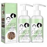 Curl Defining Cream,Haar-Volumen-Creme,Curl Cream Für Lockiges Haar Anti Frizz,Bouncie Lock Haar Volumizing Cream,Feuchtigkeitsspendend,Glättend Für Alle Natürlichen Texturen,Für Gewelltes Haar