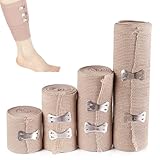Elastische Bandage Elastischer Medizinischer Verband Kompressionsbinde Elastikbandage Kompressionsbinden Elastischer Verband mit Metallclips Elastische Binden für Arm Bein oder Brustkorbverletzungen