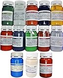 Betonfarben - 13 Farbtöne je 100ml - für innen und außen, Acrylsilikon Farben