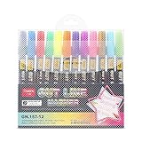12/24 Farben Marker Farbstift Set Metallic Marker Permanent Marker Stifte Erstellen Sie Ihre einzigartigen Kunst- und Bastelprojekte
