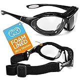 SAFEYEAR Schutzbrille Schießbrille Arbeitsbrille - SG002 Freizeitbrille Fahrradbrille mit Antikratz und Antibeschlag Baustelle Labor Solarium Brillenträger Schießsport Chemie