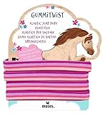 moses. Gummitwist Pferde, Hüpfgummi für Kinder mit Glitzergarn, Kinderspiel für drinnen und draußen, inklusive Hüpfspiel Anleitung