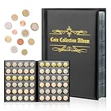 VFANDV 480 Stück Münzen Aufbewahrung, Coins Collection Album, Münzalbum Münzsammlung Münzen Sammelalbum, Sammler Münzalbum Transparent