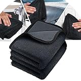 Cofvetia Saugstarkes Trockentuch 500g/m² - 40x60 cm(2Pcs), Super Saugfähig, Microfasertuch In Grau - Auto Trockentücher, Microfibre Car Cleaning Cloth