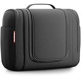 Kulturbeutel [Design 2025] - Kosmetiktasche zum Aufhängen für Damen, Herren & Kinder - Kulturtasche mit [7 Liter Stauraum], Premium-Qualität Waschtasche, Waschbeutel für Männer & Frauen (Schwarz)
