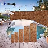 Natürliche Bambus-Zaunpaneele für den Garten, Windschutz, 50 cm bis 120 cm hoch, dicker Bambus-Sichtschutz, Outdoor-Zaun (50 x 600 cm)