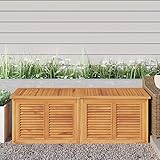 Wasserdichte Outdoor Aufbewahrungsbox mit Tasche Teakholz Deck Box Nizer für Innen- und Außenmöbel 150 x 50 x 53 cm