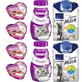 Mit Pufai Grocery, Vitakraft Poésie Création Rind & Karotte Katzenfutter nass 85G x 4 STÜCK, Katzenmilch Milch 200 mililiter x 4 STÜCK