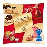 Lindt Schokolade Moments Sharing | 223g | Raffinierte Mischung aus feinsten LINDOR Kugeln, knackig-nussiger NUXOR Gianduja-Schokolade und knusprigen FIORETTO Pralinés | Schokoladen-Geschenk