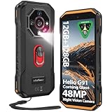 Ulefone Armor X32 Outdoor Handy 2025 MTK G91, 48MP+20MP Nachtsicht 12GB+128GB/2TB SD 5,65' Corning Glas mit Taschenlampe 5500mAh Baustellenhandy Dual SIM GPS Fingerabdruck NFC 2-Jahr Garantie-Orange