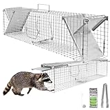 Tierfalle Lebendfalle für Ratten Marder Lebend Garten Marderfalle Rattenfalle Kaninchen Katze Fuchs 102 cm Falle Lebendfallen 2 Eingänge Hasen Umsiedlung Petigi