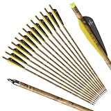 S F Armbrustbolzen, Armbrustpfeile 18 Zoll aus Carbon für die Jagd und Zielübungen (Tarnfarbe,12er-Pack)