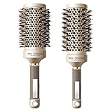 Kaimeilai Rundbürste Haarbürste, 2PCS Lonen Rundbürste, Haarbürste Antistatisch Glätten, Locken, Hinzufügen Haar Volumen und Glanz, Haarbürste Antistatisch, Große Runde Stylingbürste(45MM/53MM)