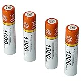 vhbw 4 x AAA, Micro, R3, HR03 Akku 1000mAh kompatibel mit Siemens Gigaset AS285, C300, C590, C595, C610, C610A, C610H, C610 IP, CX610 ISDN