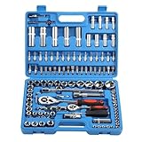Steckschlüsselsatz 108-teiliges Ratschenschlüssel-Steckschlüssel-Set 1/4 Zoll 1/2 Zoll Steckschlüssel-Set Werkzeugkoffer + Box Handwerkzeug-Sets Ratschenwerkzeug Und Koffer