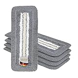 Okaei 5 Stück Wischmopp Bezug (40 cm) - Bodenwischer-Wischbezug für Krankenhäuser & Pflegeeinrichtungen - Wischer-Bezug mit Optimalen Gleiteigenschaften für Ergonomisches Arbeiten - Grau