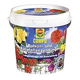 COMPO Balkon- und Kübelpflanzendünger, Langzeit-Dünger mit Sofortwirkung, 1,2 kg