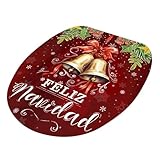 Weihnachten WC Aufkleber | Dekorative Aufkleber für Toilette | Spanische Weihnachten Toilettensitz Aufkleber Aufkleber Toilettendeckel Decals Adhesive Weihnachtsdeko für Toilette
