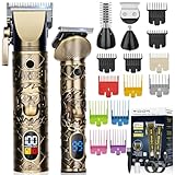 YIDON Profi Haarschneidemaschine Set, Barttrimmer Herren, Multifunktionale Clipper Haarschneider, Präzisionstrimmer mit LED-Anzeige,Haare/Bart/Styling/Konturen/Koteletten Barber Rasierer Set