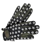 Jugend Reithandschuhe mit Stern Design für Mädchen & Jungen Kinder Handschuhe Allwetter Outdoor Sport Handschuhe Reiten (10-12 Jahre, Schwarz)