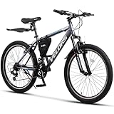 ZUKKA 24 Zoll Mountainbike Kinderfahrrad mit Fahrtasche, Mädchen und Jungen, 21 Gang-Schaltung,Jungen-Fahrrad, Mädchen-Fahrrad