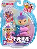 Fingerlings 3181 Magic Interactive Baby Monkey, Norah (Blaugrün & Lila), erzählt Glück und Stimmung, 70+ Geräusche & Reaktionen (Alter 5), Rosa