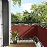 Gecheer Balkon-Sichtschutz Terrakotta 75x1000 cm 100% Polyester-Oxford, Balkon Sichtschutz Wetterfeste Balkonverkleidung Blickdicht für Terrasse und Garten42002086
