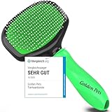 TESTURTEIL SEHR GUT Softbürste verbesserte Version **VERGLEICHSSIEGER** Katzenbürste, Hundebürste Pudel mit Schutznoppen für besonders empfindliche Tiere