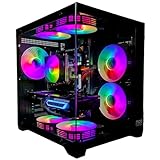 Gaming PC Phantom Black | RTX | SSD | 10 Core | RGB Lüfter mit Fernbedienung | Luftkühlung | 700W | WLAN 5 | Windows 11 (1. NVIDIA RTX 3050 6GB, 64GB RAM 1TB SSD)