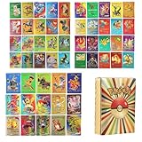 55 PCS Cartoon Karten Gold Silber Schwarz Seltene Karten Set, Keine Duplikate Karikaturen Comics Sammelkarten für Kindergeburtstag Party Geschenke Karten Set Rare Karten (B Mehrfarbig)