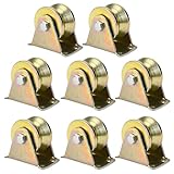 8 Stück Umlenkrollen für Seile, U-Rollen Seilrollen mit Kugellager Stahl Lenkrollen Schwerlastrollen Tragkraft 210kg Seilrollen Stehblock flaschenzug für seile