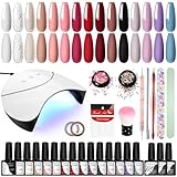 VANREESA U V Nagellack Set, 15 Farben Gel Nagellack Set mit 36W Nagellampe Gel Nägel Set Gelnägel Starterset Maniküre Starterset Geschenk für Frauen