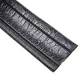 Honseadek Einfassung für Wandwände, Schaumstoff, PVC, Sockelleiste, Bordüre, selbstklebend, 3D-Türen, dekorative Treppen, abnehmbare Schränke, Formaufkleber (90, schwarz)