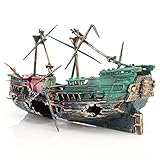 Jooles Aquarium Piratenschiff Schiffswrack Broken Aquarium Aquarium Dekoration Aquarium Zubehör Home Landschaftsbau Dekoration
