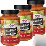 usy Bundle für Hofgut Nudelsauce Basilikum 3er Pack (3x490g Glas) + usy Block