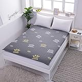 Waschbarer Baumwoll-Matratzenbezug mit Reißverschluss für traditionelle japanische Boden-Futons, hautfreundliche Schonbezüge, volle Größe, Kronen-Design