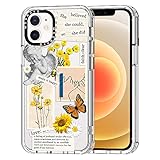 MOSNOVO iPhone 12 / iPhone 12 Pro Hülle, Vintage Collagenkunst Muster TPU Bumper mit Klar Hart Plastik Hülle Durchsichtig Schutzhülle Transparent für iPhone 12 / iPhone 12 Pro Case