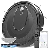 Vexilar W7 Saugroboter mit Wischfunktion 2 in 1, Staubsauger Roboter mit 3000Pa Saugkraft, 120Min Laufzeit Staubsaugerroboter, 3 Reinigungsmodi Roboterstaubsauger, Saugroboter Tierhaare und Hartböden
