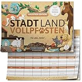 Stadt Land Vollpfosten® A4 – Haustier Edition | Ab 9 Jahren | Stadt Land Fluss | Familienspiel