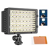 NEEWER CN-160 LED Videoleuchte Streaming Licht Dimmbar Videolicht Panel, Key Light kompatibel mit Canon Nikon Panasonic SONY Samsung und andere DSLR Kameras und Camcorder Beleuchtung Fotografie