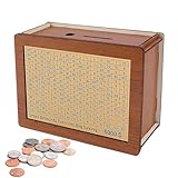 Spardose aus Holz, Münzzähler Sparschwein für Erwachsene, Spardose mit Zähler, neue Holz Cash Saver Sparbüchse, Geldtresor für Bargeld sparen, Holz, zählt Rechnungen & Münze