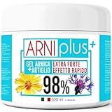 ARNIplus+ Arnika Gel Extra Stark 500 ml, mit Vitamin C, Stark Arnika Salbe Hochkonzentriert Zur Muskelkater,Muskelentspannung Salbe Sehnenscheidenentzündung, Kühlende Sportsalbe Muskel (1x 500ml)