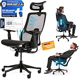 VALKENSTOL M5 Bürostuhl Ergonomisch - Höhenverstellbare Rückenlehne, Mesh-Sitz [TESTSIEGER] - Ergonomischer Bürostuhl Schreibtischstuhl Office Chair Bürostühle