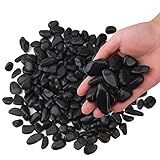 Hisredsun 1,8 kg Dekosteine Flusskiesel für Aquarium, Blumentopf, Landschaftsbau, Vasenfüller und Gartendekoration