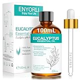 ENYORLI Eukalyptusöl 100mL 100% Reines Ätherisches Öl für Aromatherapie, Hautpflege & Luftreinigung Natürlicher Mückenschutz, Massageöl, DIY & Yoga
